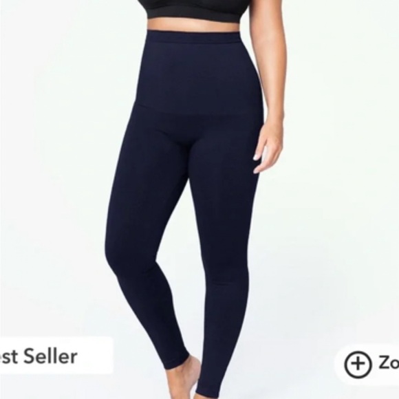 Shapermint High Waisted Shaping Leggings Small Navy Blue - Picture 1 of 5